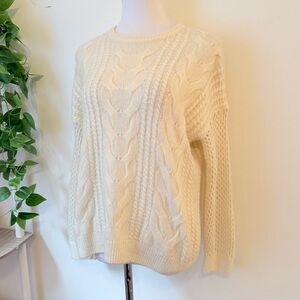 NAADAM Cream Cable Knit Sweater